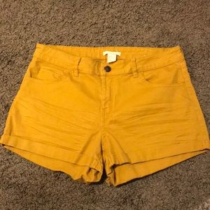 H & M Yellow Shorts